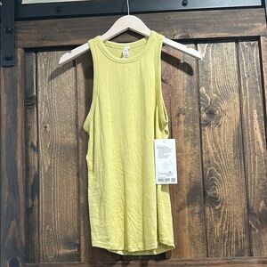 Lululemon Yellow ribbed Sleeveless Women's tank Top